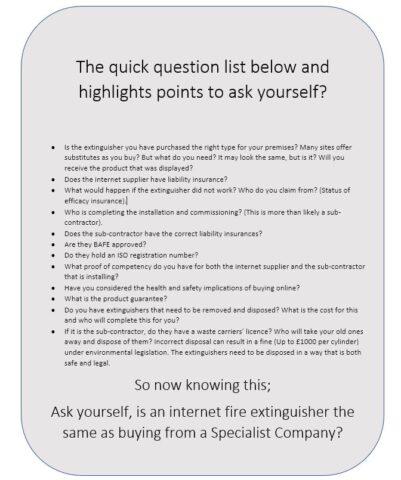 Quick questions Internet extinguishers 