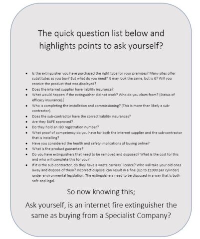 Quick questions Internet extinguishers